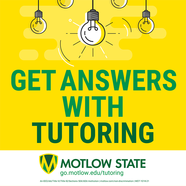 Yellow Tutoring Graphic that says Get Answers with Tutoring